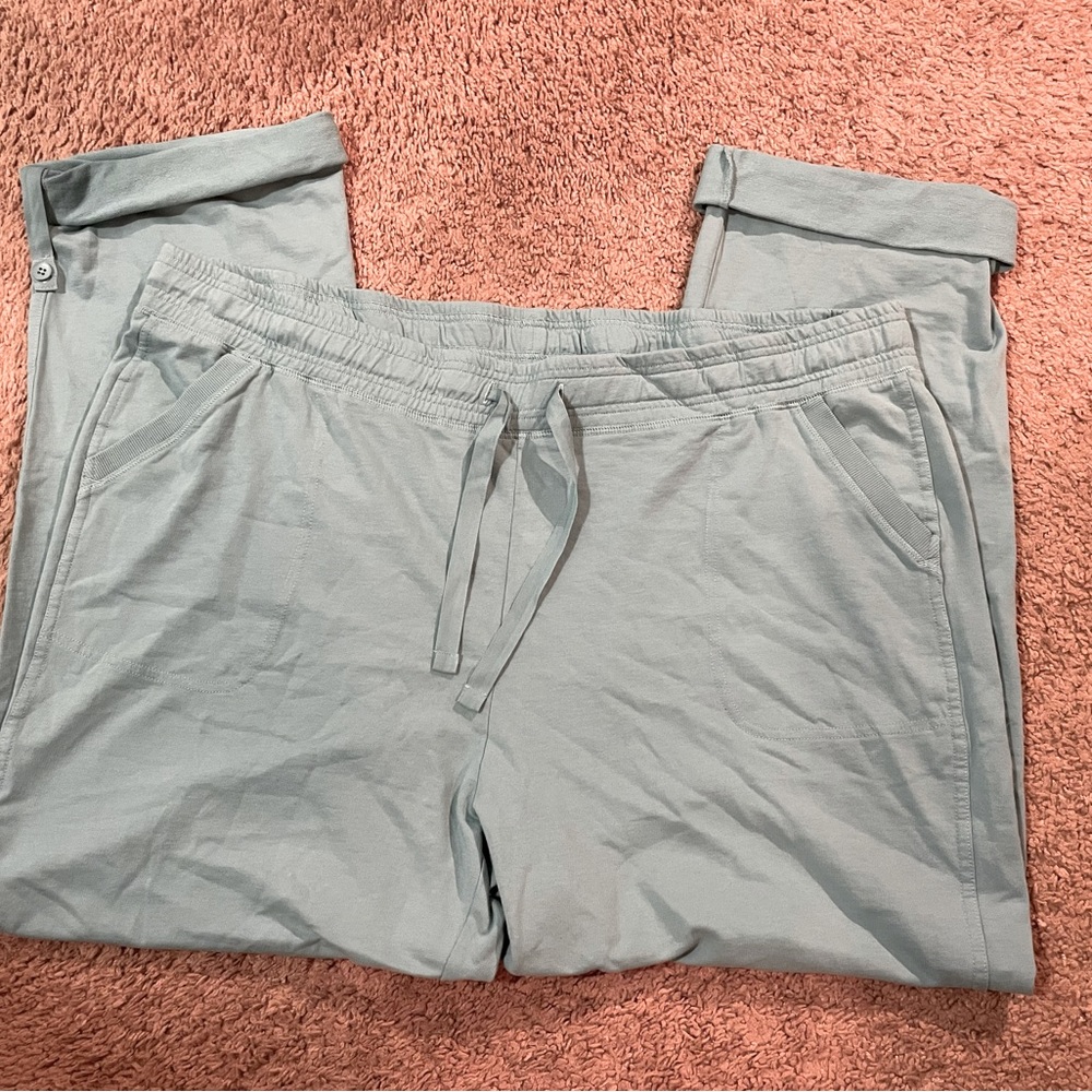 Eddie Bauer women’s XXL light blue cotton joggers